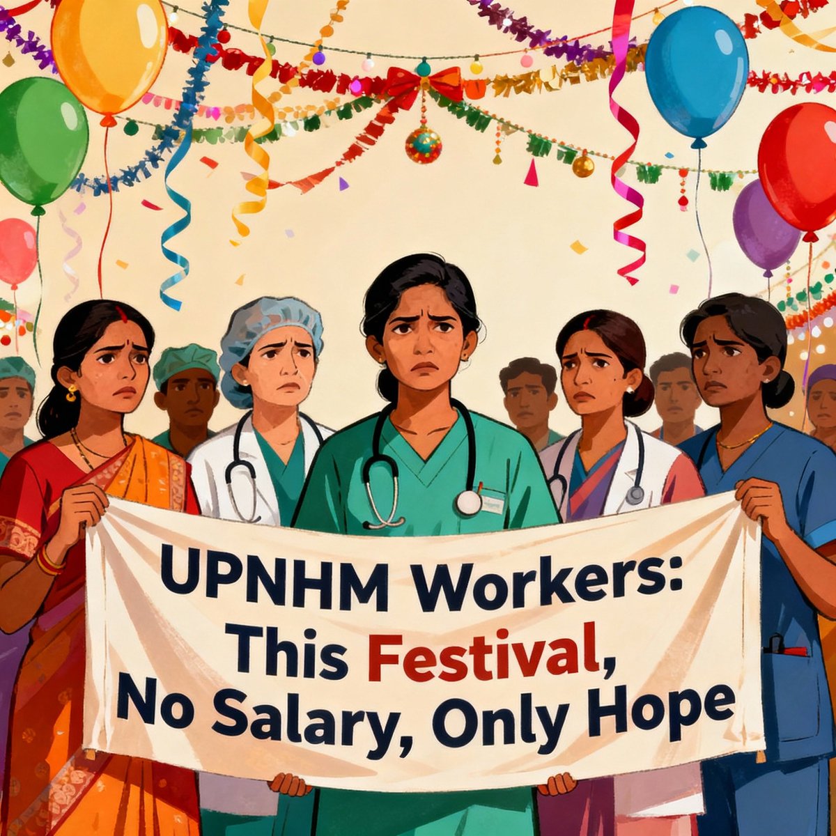 सरकार के सरकारी तंत्रों को कोई फ़र्क़ नहीं पड़ रहा?

आख़िर #NHM  कर्मचारियों के साथ ही केवल क्यों किया जा रहा?

ये वो लोग है जों अपनी कड़ी मेहनत से स्वास्थ्य विभाग को बेहतर बनाने में लगे हैं और सरकार इनकी जरूरी माँगों को वर्षों से अनदेखा कर रही।

जल्द कोई समाधान निकाले .<a href="/UPGovt/">Government of UP</a>