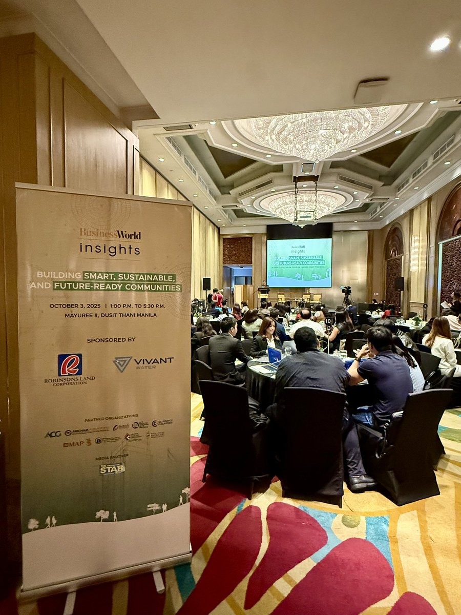 Jaollibee's tweet image. Happening now: #BusinessWorldInsights with the theme, “Building Smart, Sustainable and Future-Ready Communities” at the Dusit Thani Manila. @bworldph