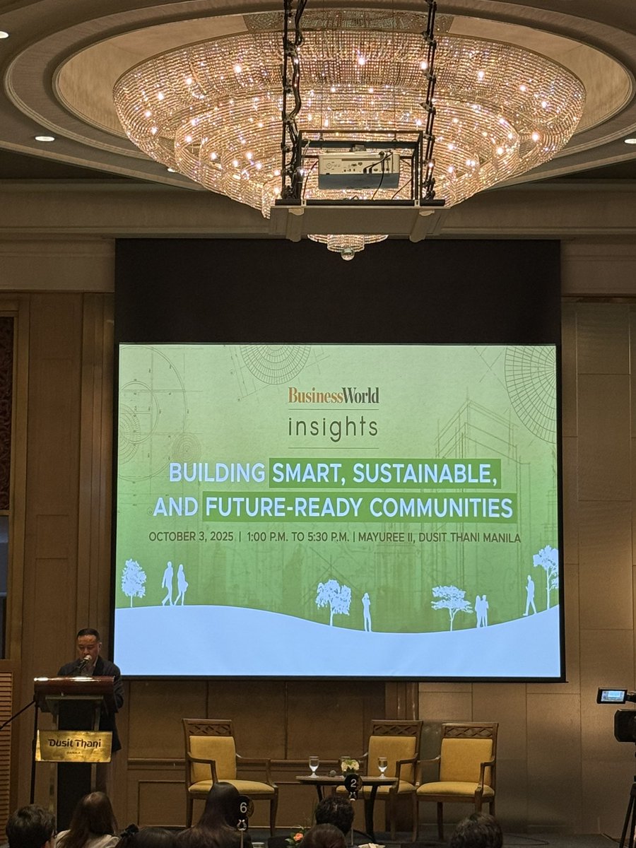 Jaollibee's tweet image. Happening now: #BusinessWorldInsights with the theme, “Building Smart, Sustainable and Future-Ready Communities” at the Dusit Thani Manila. @bworldph