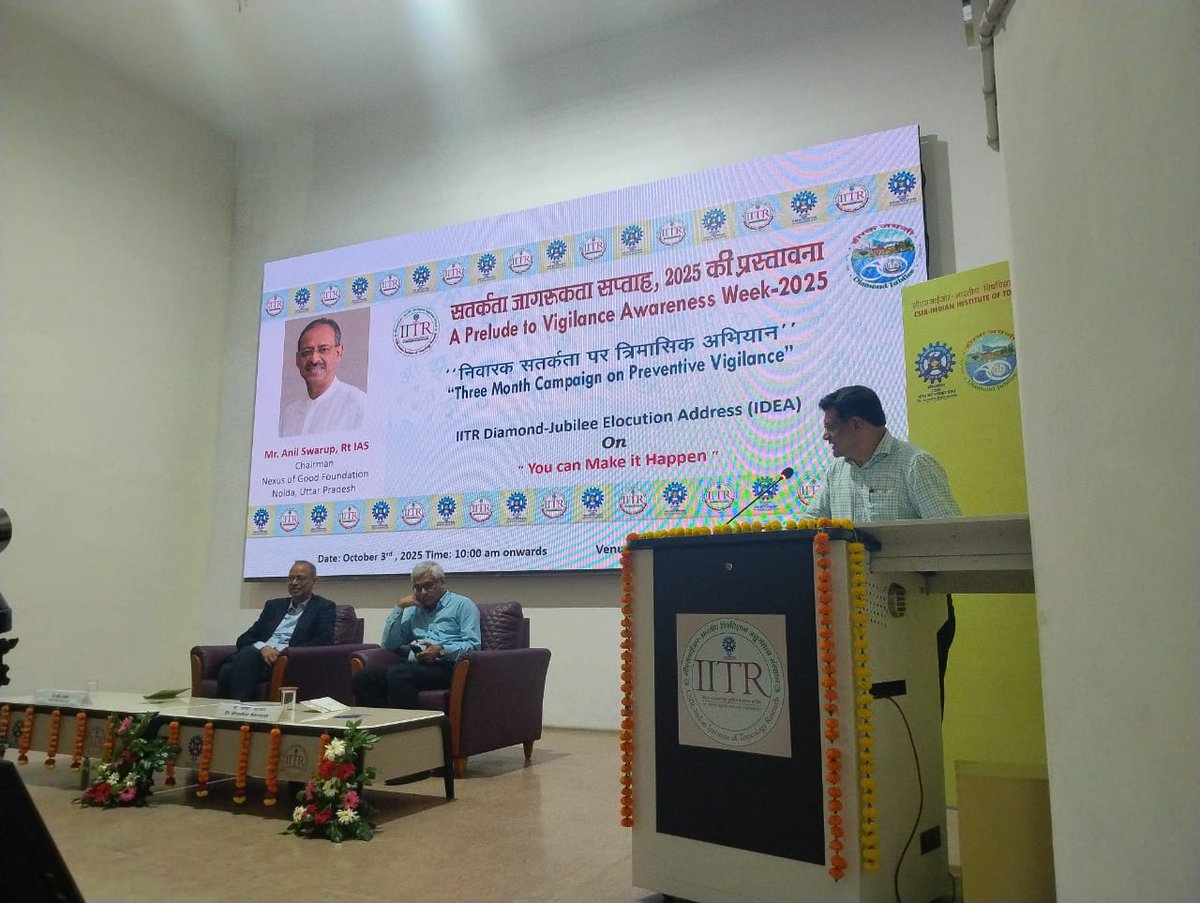 CSIR_IITR's tweet image. Dr. K.M. Ansari, extends a warm Vote of Thanks to all dignitaries, staff &amp;amp; students. #PMOIndia #CSIRIndia #DrJitendraSingh #CSIR #IITR