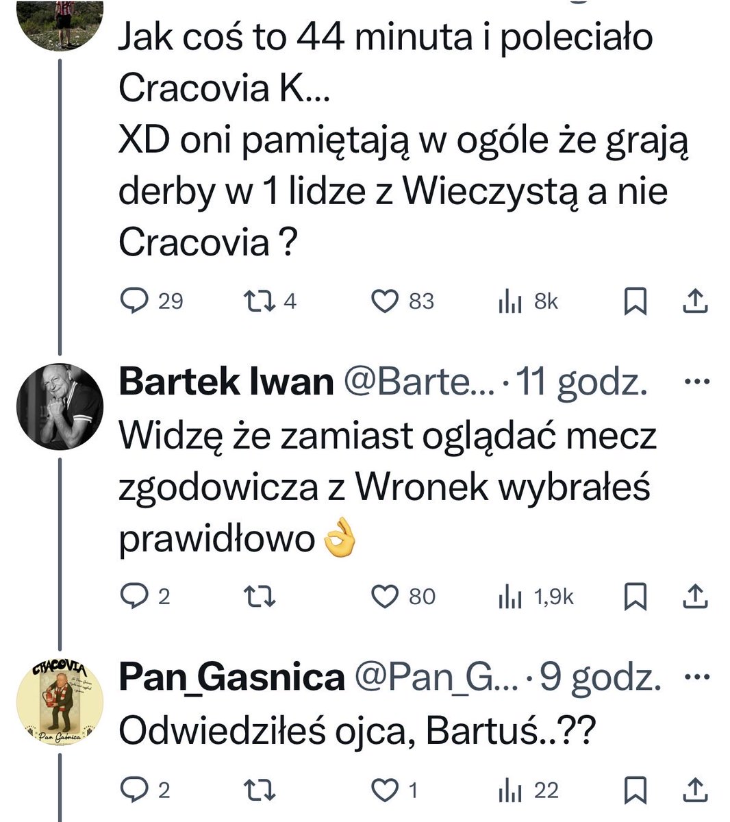 Oto kibice sąsiadki.
Brak słów…