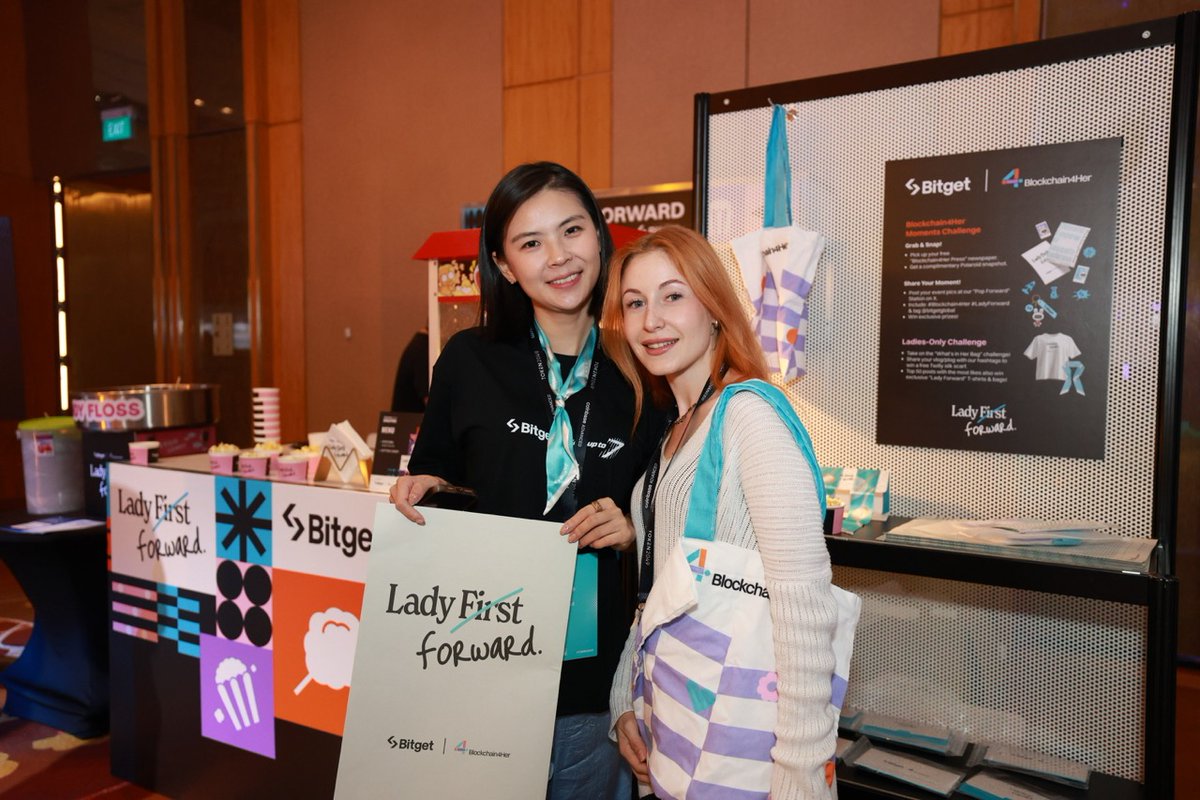 bitgetglobal's tweet image. Looking back at an incredible 2 days with our #Blockchain4Her crew at #Token2049 📸

So many amazing women in Web3 visited us and we couldn’t be more grateful!

Your stories inspired us, and we loved every fun encounter. Until the next one? 🤝

#EventWithBitget