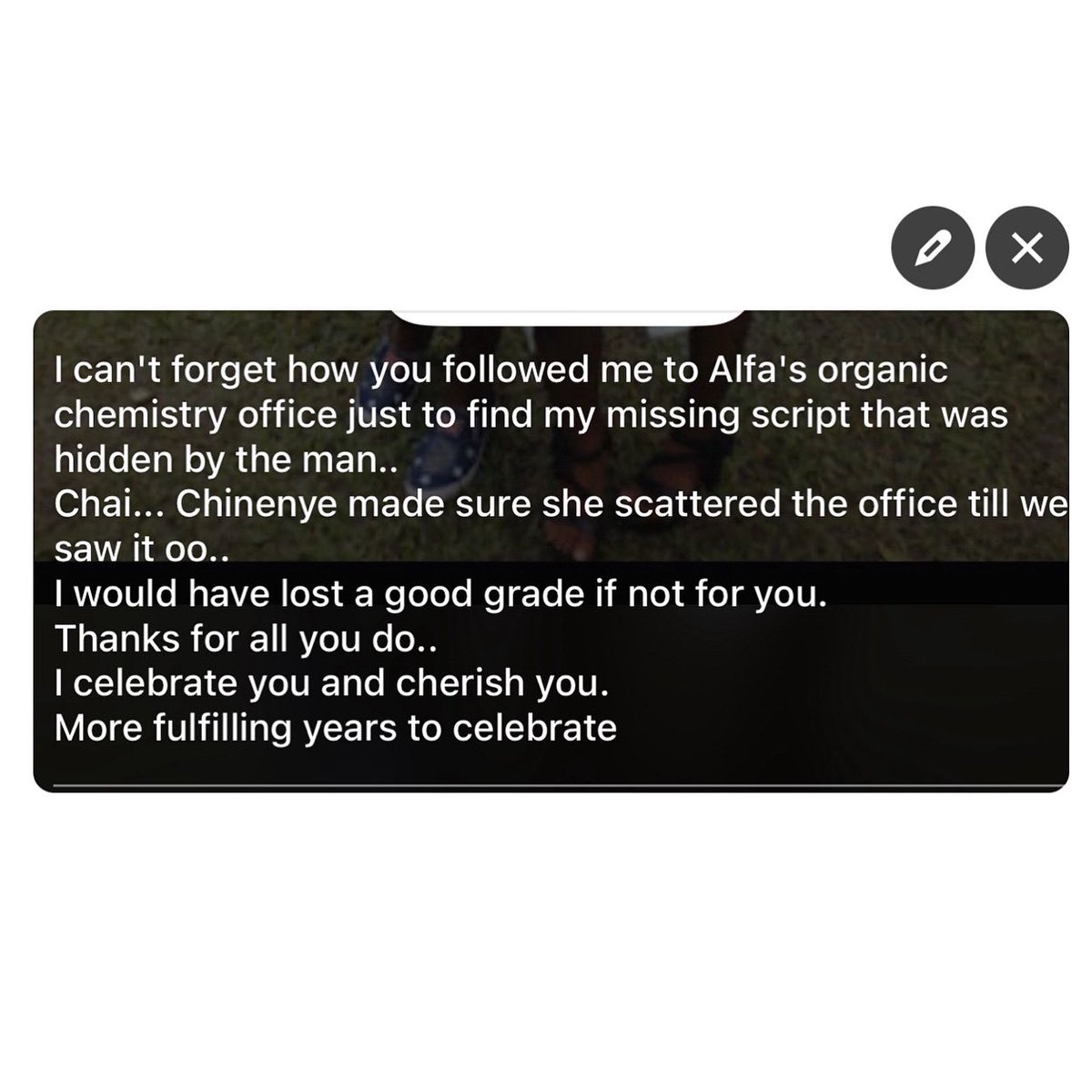 Even me myself I shock!

The kind of Audacity I’ve had! What! This was in 2011 BTW😂😂😂, I was a teenager! I entered a lecturer office,  to look for a script that was not mine so my colleague will not fail 😅.

Oh Chim! Chinenye ooo👏🏼👏🏼👏🏼