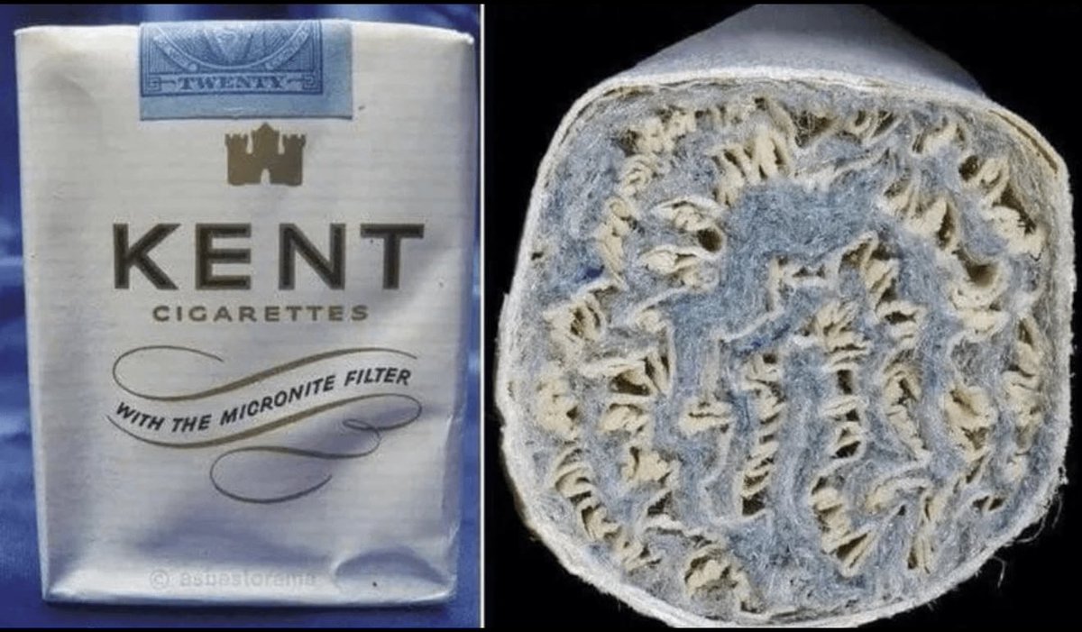 stem_feed's tweet image. In 1952, claims that smoking causes cancer caused Kent cigarettẹs to come out with an asbestos filter to protect its smokers.