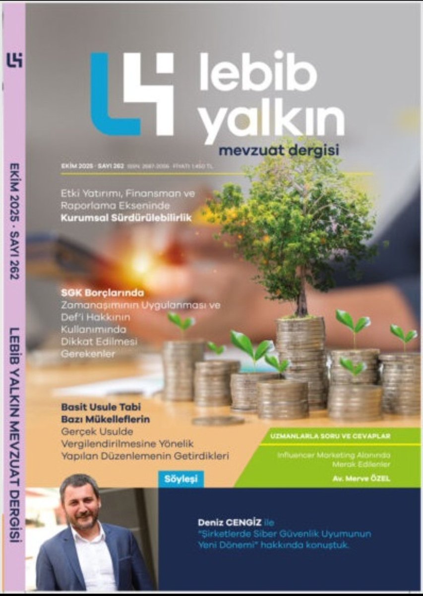 Lebib Yalkın Mevzuat Dergisi'nin Ekim 2025 son sayısında yayımlanan makalem: Esen, B. (2025) "SGK Borçlarında Zamanaşımının Uygulanması ve Def’i Hakkının Kullanımında Dikkat Edilmesi Gerekenler", Lebib Yalkın Mevzuat, 22(262), Ekim 2025.
<a href="/lebibyalkin/">Lebib Yalkın</a>

lebibyalkin.com.tr/makale/sgk-bor…