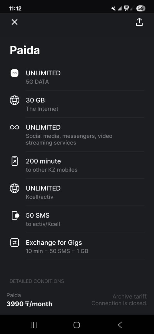 Hatırlarsanız dün #deprem oldu. İnsanlar İstanbul’un göbeğinde sevdiklerine ulaşamadı. Bakın size ne göstereceğim. Bu paket Kazakistan’da SINIRSIZ 5G İNTERNET paketi. Sadece 303₺! Yani biz burada 600-1000 lira arası verip dandik interneti kullanırken, Kazakistan’da 303₺’ye