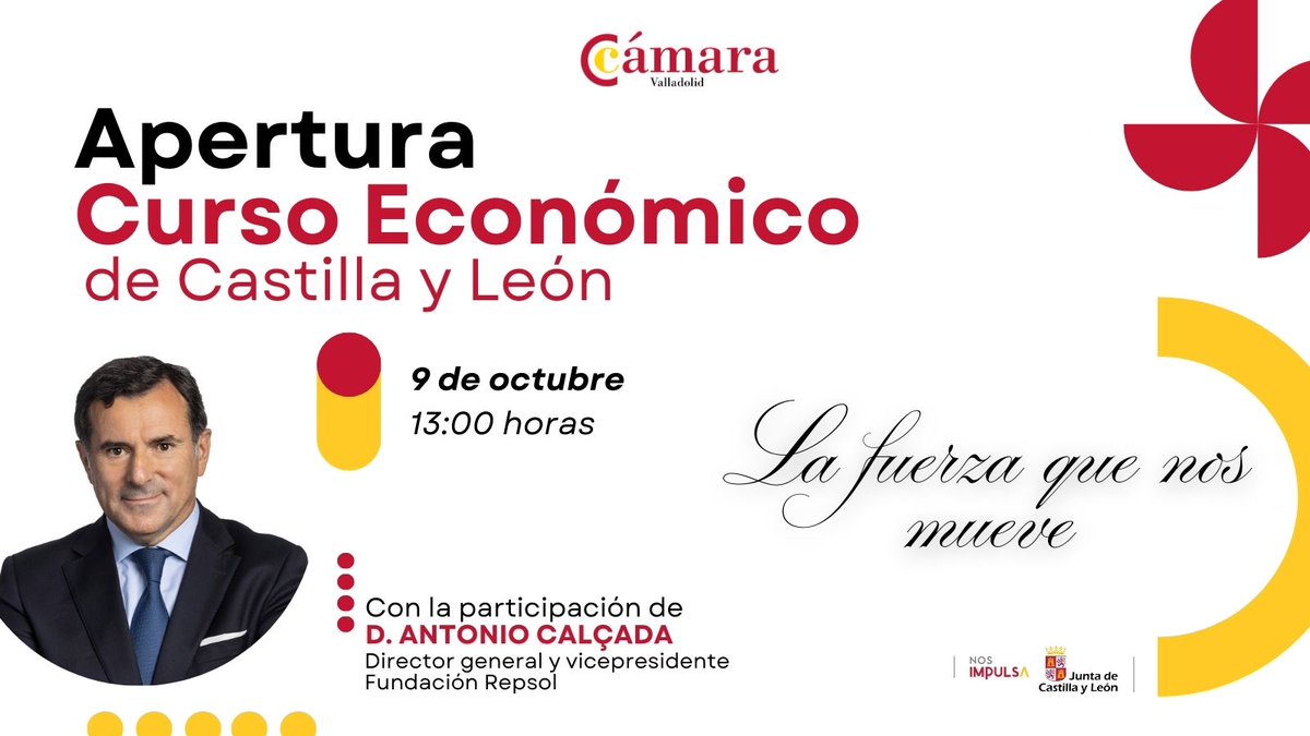 📈Apertura del Curso Económico de Castilla y León 2025

Bajo el lema “La fuerza que nos mueve”, arranca el curso económico y empresarial 2025-26, con la participación de Antonio Calçada, director general de la Fundación Repsol

camaravalladolid.com/evento/apertur…

<a href="/jcyl/">Junta de Castilla y León</a> #CursoEconómico