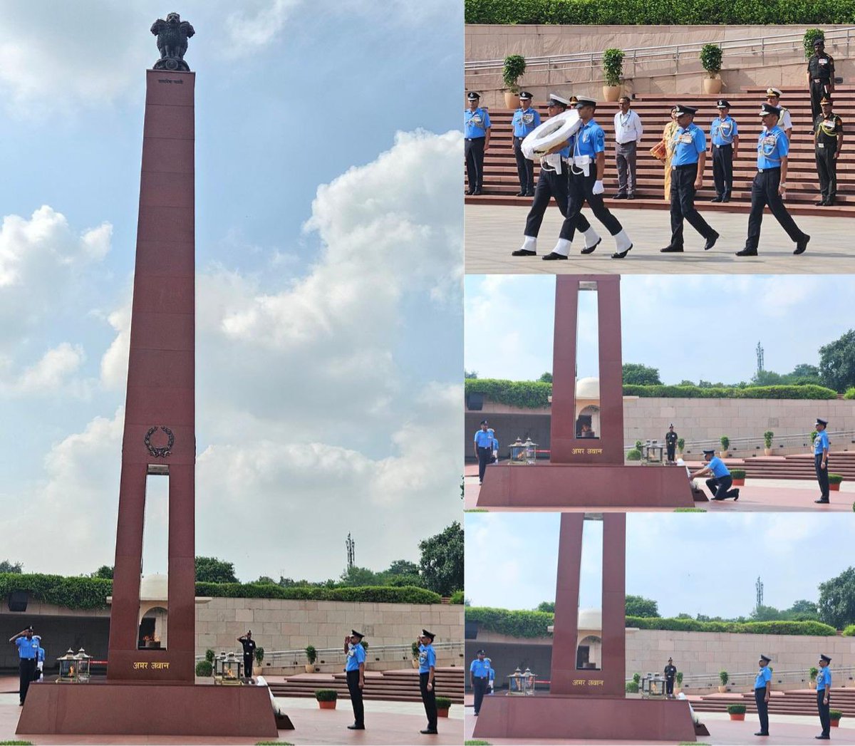 salute2soldier's tweet photo. On the momentous occasion of 25th #HQIDS Raising Day, Air Mshl Ashutosh Dixit, AVSM, VM, VSM, CISC, saluted the indomitable valour of #fallenheroes at #NWM, while extending deepest gratitude to all ranks of #IntegratedDefenceStaff for fortifying jointmanship &amp; warfighting synergy https://t.co/wOXDNCFiZK