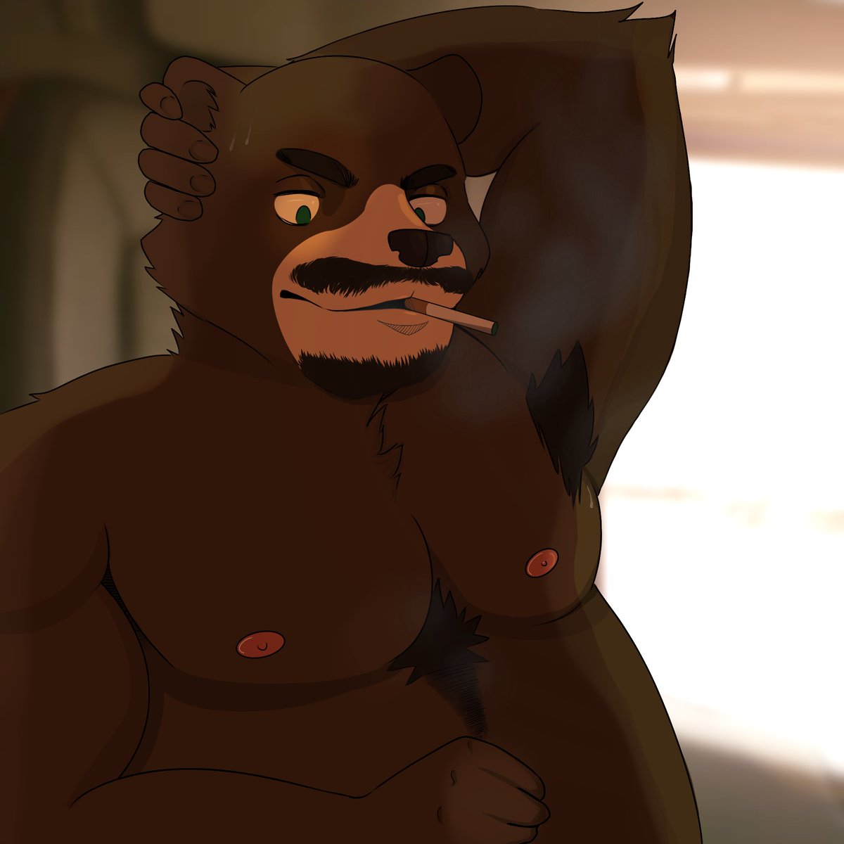 _wolfie1111's tweet photo. Chat, did I cook? Sorry, I’m a lil late, and I probably won’t be posting everyday, but Inktober 2025 day 1: mustache 

 #Inktober #Inktober2025  #furry #furryartwork #furryartist #kemono #furrybara #gayfurry

Also I have a NSFW account now where Imma kinktober 👀@wolfieslocker https://t.co/qQdE3anEKn