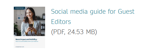 SpringerEthics (@springerethics) on Twitter photo Social media guide for guest editors, boost impact and visibility
View the complete guide here preview.springernature.com/gp/editors/res… Social media guide for guest editors, boost impact and visibility
View the complete guide here preview.springernature.com/gp/editors/res…