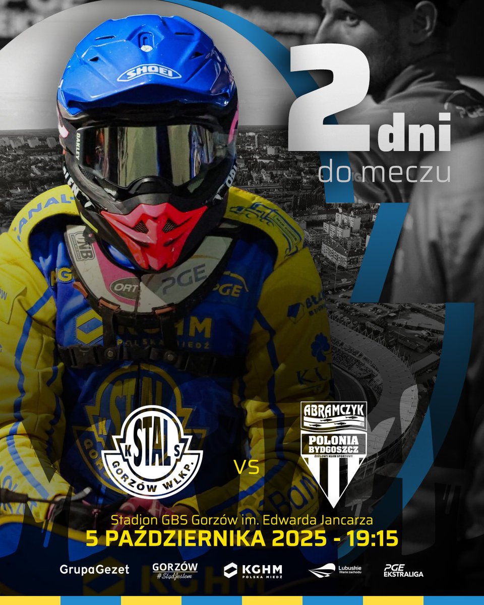 StalGorzow1947's tweet photo. 2️⃣ dni do meczu Baraż: Gezet Stal Gorzów - Abramczyk Polonia Bydgoszcz 

W niedzielę Stalowcy liczą na Wasze wsparcie z trybun❗🙂💛💙

Wejściówki cały czas w sprzedaży - https://t.co/vqsf5VjvDM 🎟️

#STALeRAZEM #GORBYD https://t.co/QVNVC4rZqX
