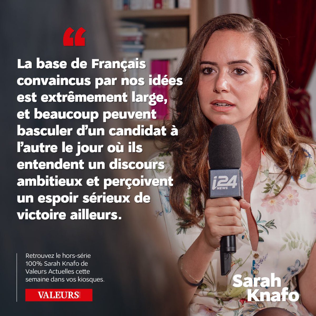 🗞️ « La base de Français convaincus par nos idées est extrêmement large, et beaucoup peuvent basculer d'un candidat à l'autre le jour où ils entendent un discours ambitieux et perçoivent un espoir sérieux de victoire ailleurs. »