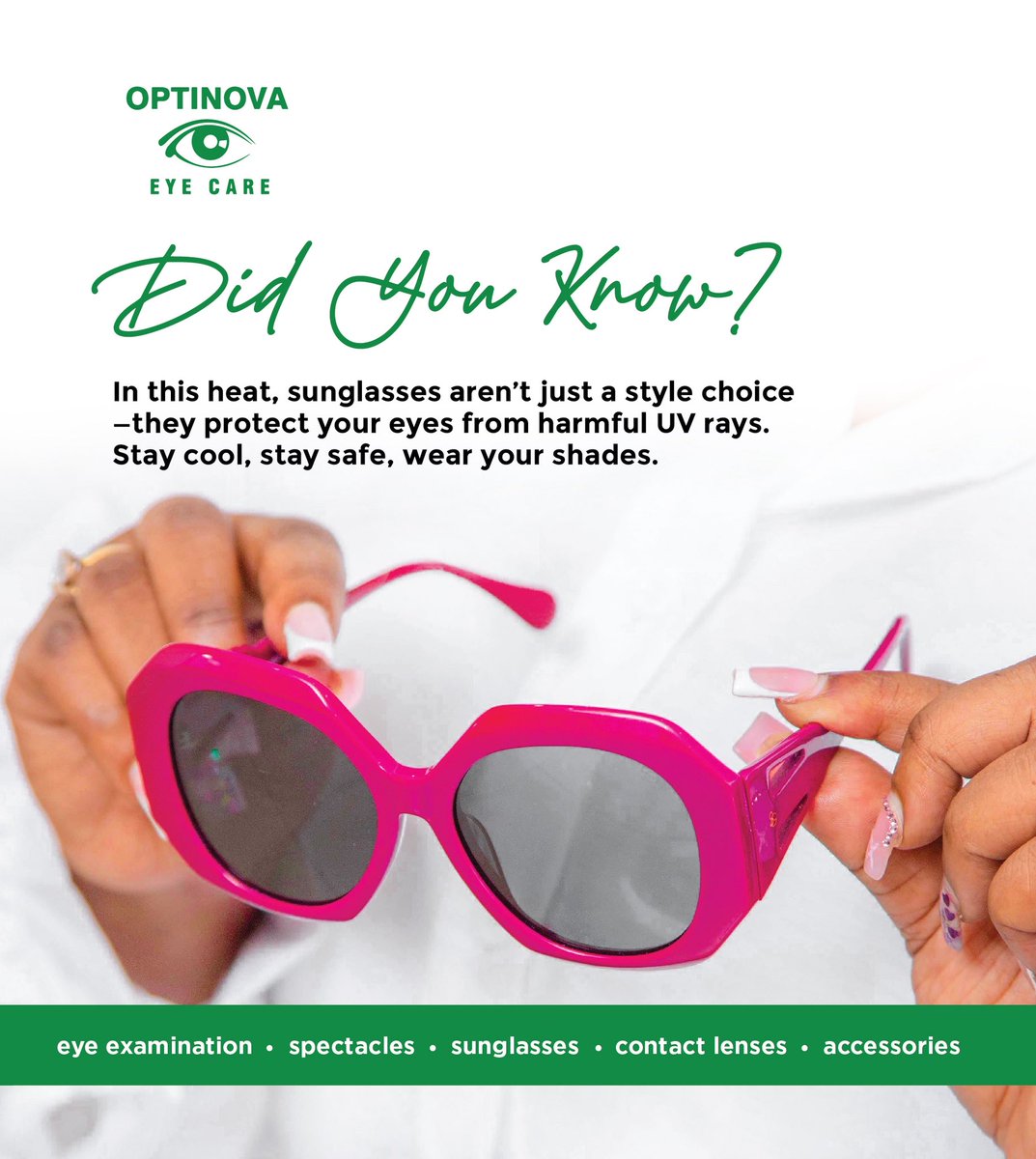 Sunny days are here ☀️ Protect your eyes in style! Grab your perfect pair of sunglasses today 😎👓