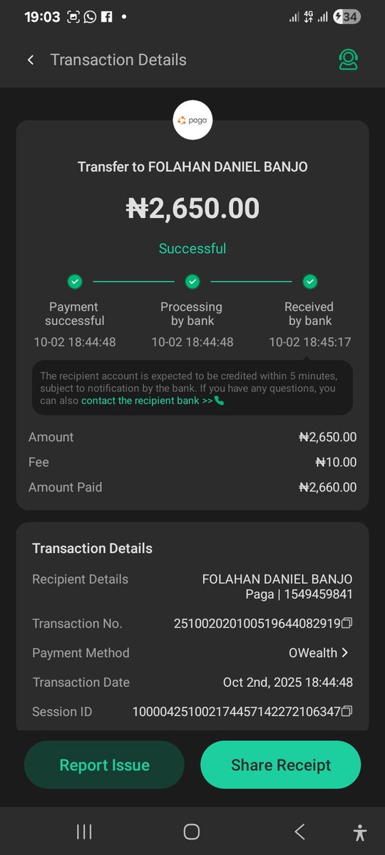 FodanPoet's tweet photo. @paga I sent money to my Paga account number 1549459841 but I couldn't access the account again. The new account my login details is leading me to is 0391023880. Kindly transfer the money to the new account number. Please refund to my opay:8067578112. https://t.co/JL7OraN8it