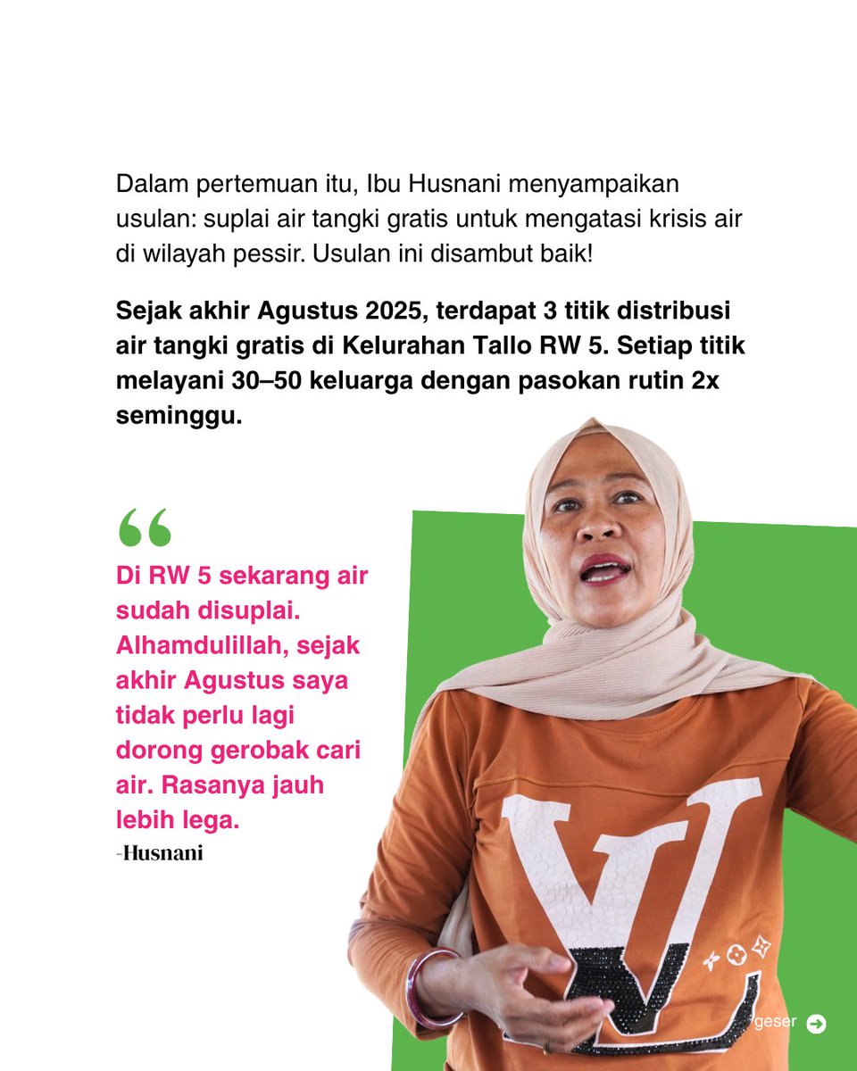 IbpIndonesia's tweet image. Perubahan nyata bisa lahir dari suara warga 💪
Yuk baca cerita advokasi oleh perempuan pesisir dalam menghadirkan air bersih👆

#koalisiPRIMA #ibpindonesia #openbudgets #airbersih #perempuanpesisir #advokasi #anggaran #inklusif