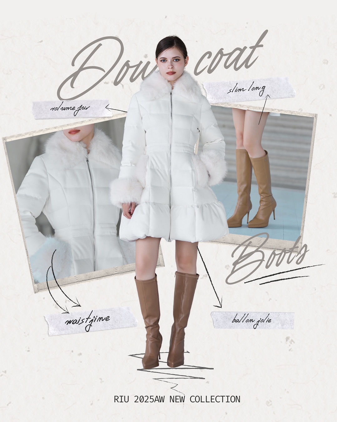 RIU Ballon jolie down coat グレー Riu on X: 