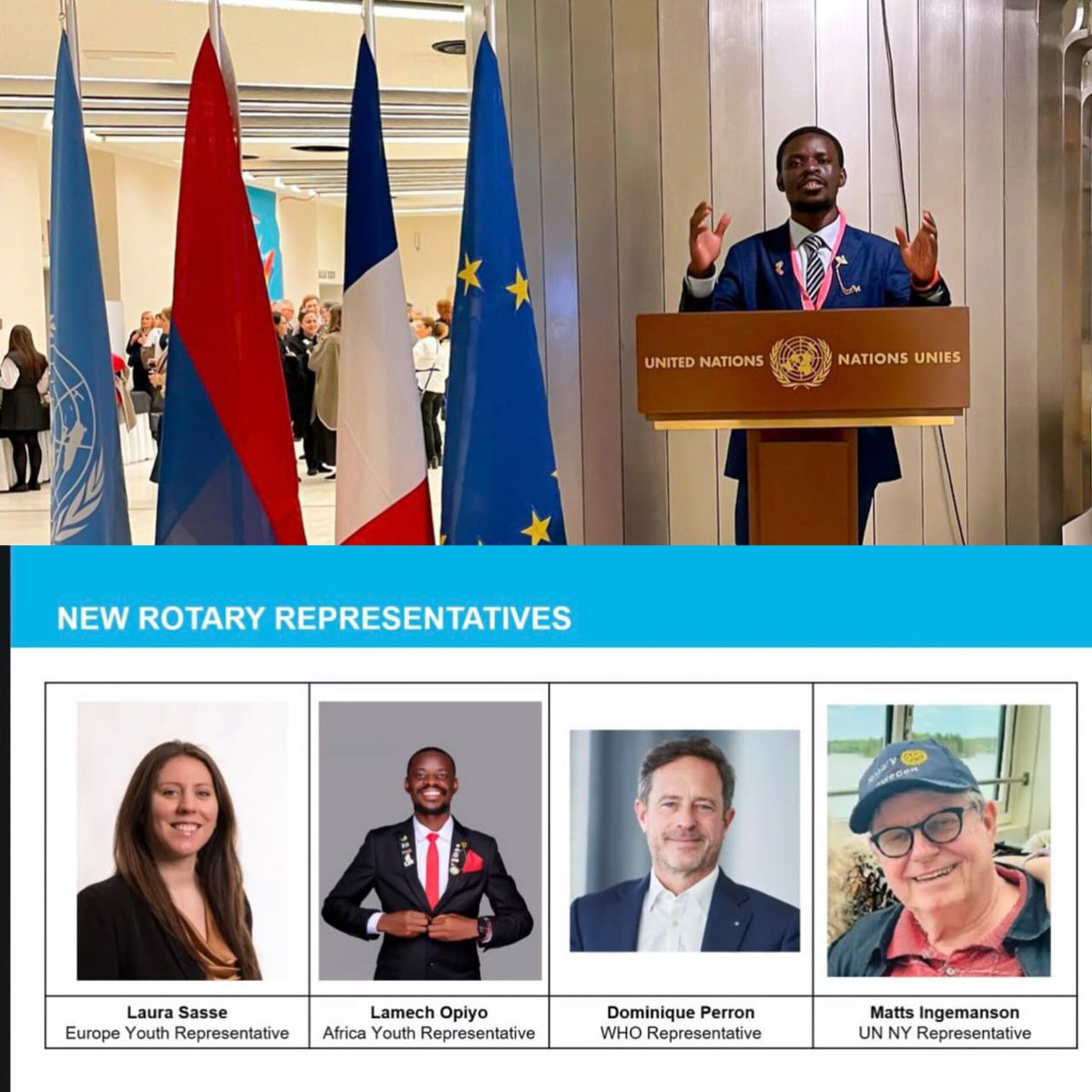 We’re incredibly proud to celebrate a major milestone for one of our very own! 
Congratulations to Lamech on being selected by <a href="/Rotary/">Rotary International</a> to serve as the Rotary International Youth Representative to the United Nations in Africa, a well-deserved recognition of leadership, vision, and