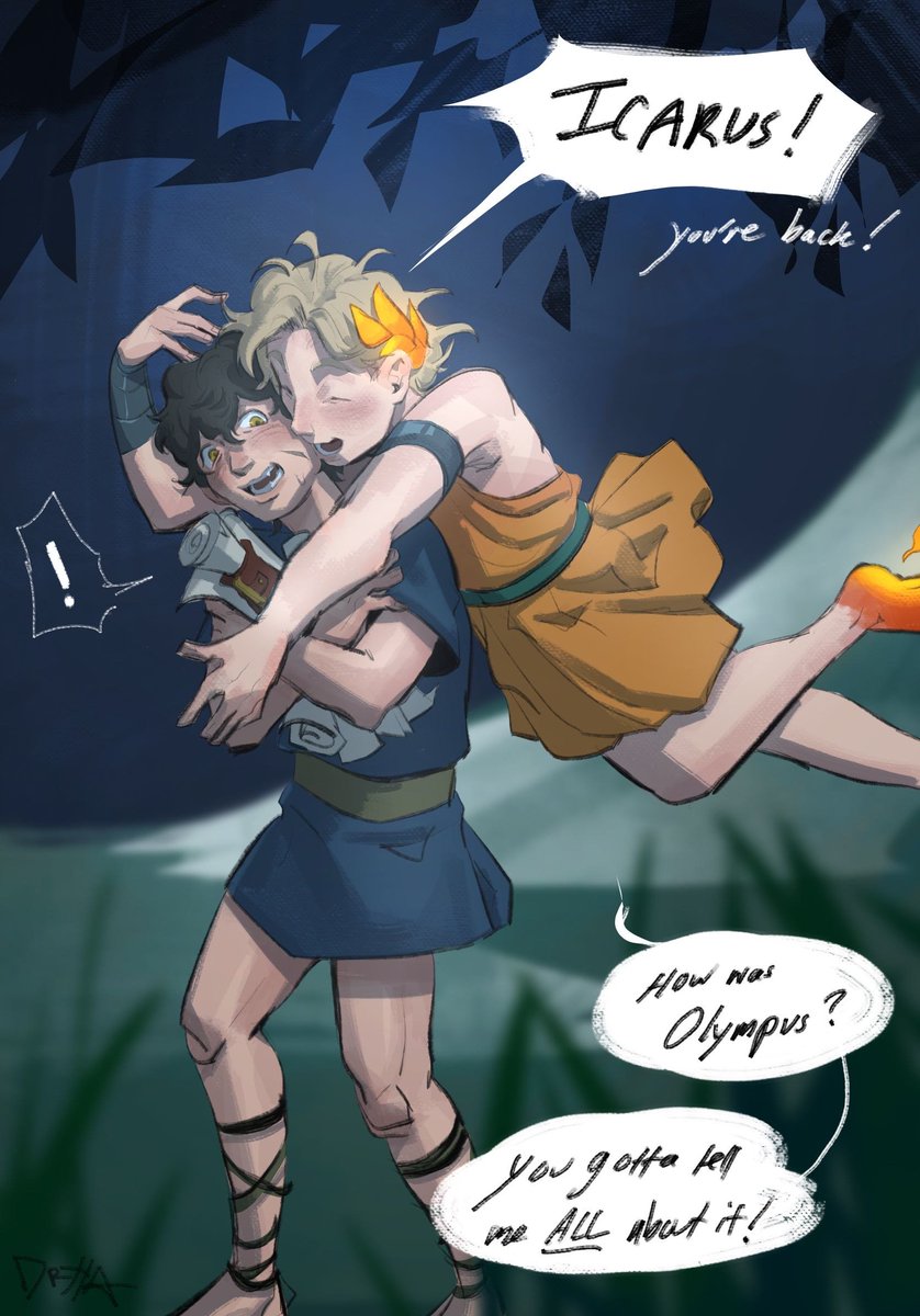 dryyaart's tweet photo. #waxwitchweek day 4: kid characters 📚🌕
he went to help his father up on Olympus (bring your kid to work day) https://t.co/jr3hBGbHWs