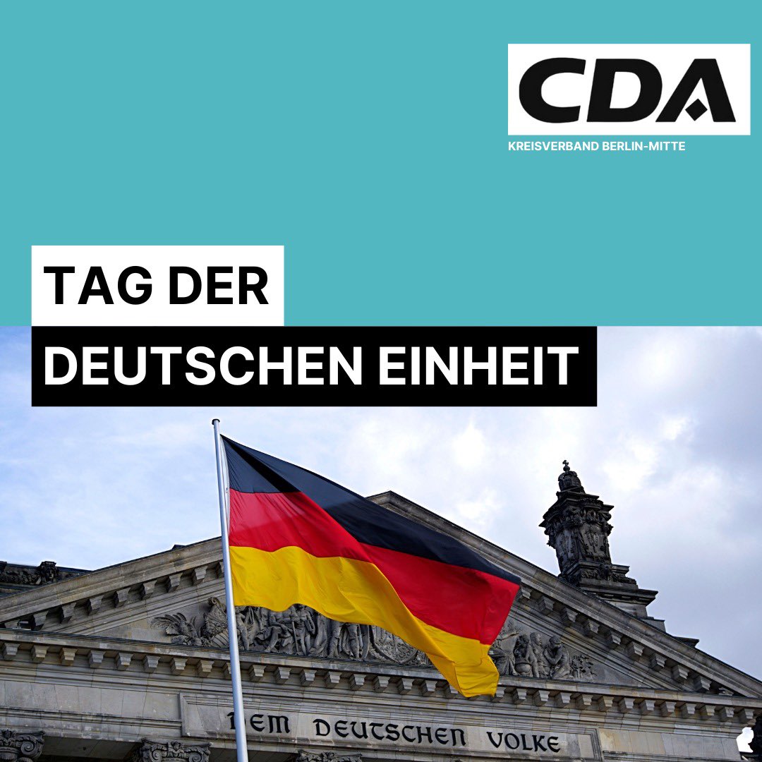 Gemeinsam stark 🇩🇪
Seit 35 Jahren sind wir wiedervereint.
Heute feiern wir Freiheit, Zusammenhalt und das Geschenk der Demokratie. 

#Deutschland #DeutscheEinheit #Wiedervereinigung