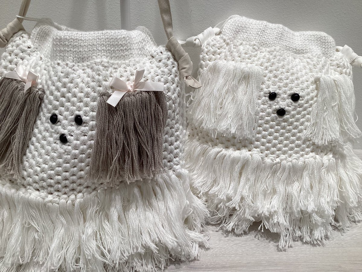 ▷新作アイテム わんわんポシェット オフホワイト/ベージュ ¥9,350