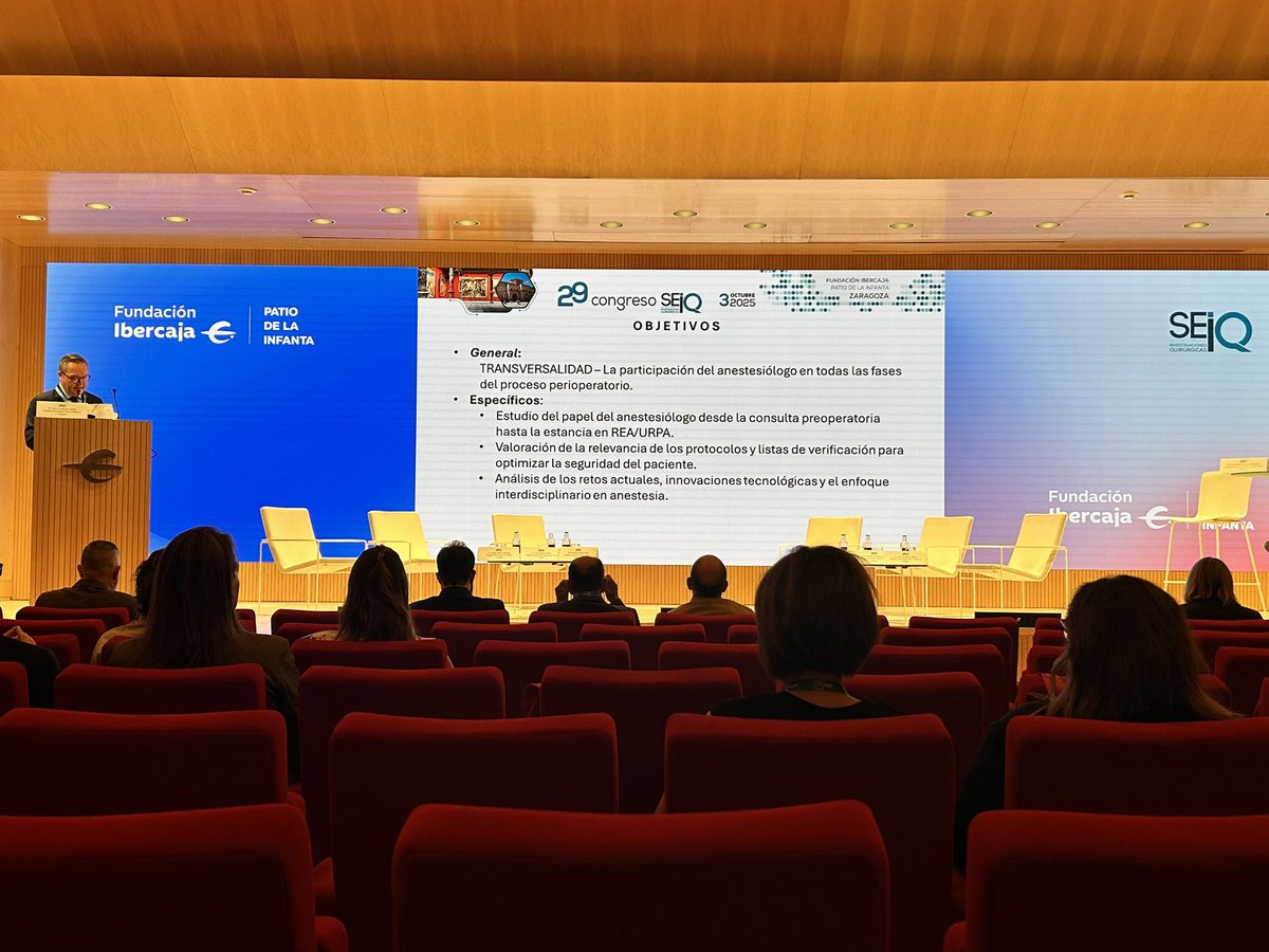 Francisco M. Sánchez Margallo (@sanchezmargallo) on Twitter photo Iniciamos el XXIX Congreso Nacional de <a href="/SEIQuirurgica/">SEIQ</a> en Zaragoza. Gracias a los organizadores <a href="/jftrebolle/">José Fernando Trebolle</a> y <a href="/JLBlasLaina/">Juan Luis Blas</a> de <a href="/CirugiaRoyo/">Cirugía Royo Villanova</a>. Fantástica sesión sobre situación actual de la #cirugía española Iniciamos el XXIX Congreso Nacional de <a href="/SEIQuirurgica/">SEIQ</a> en Zaragoza. Gracias a los organizadores <a href="/jftrebolle/">José Fernando Trebolle</a> y <a href="/JLBlasLaina/">Juan Luis Blas</a> de <a href="/CirugiaRoyo/">Cirugía Royo Villanova</a>. Fantástica sesión sobre situación actual de la #cirugía española