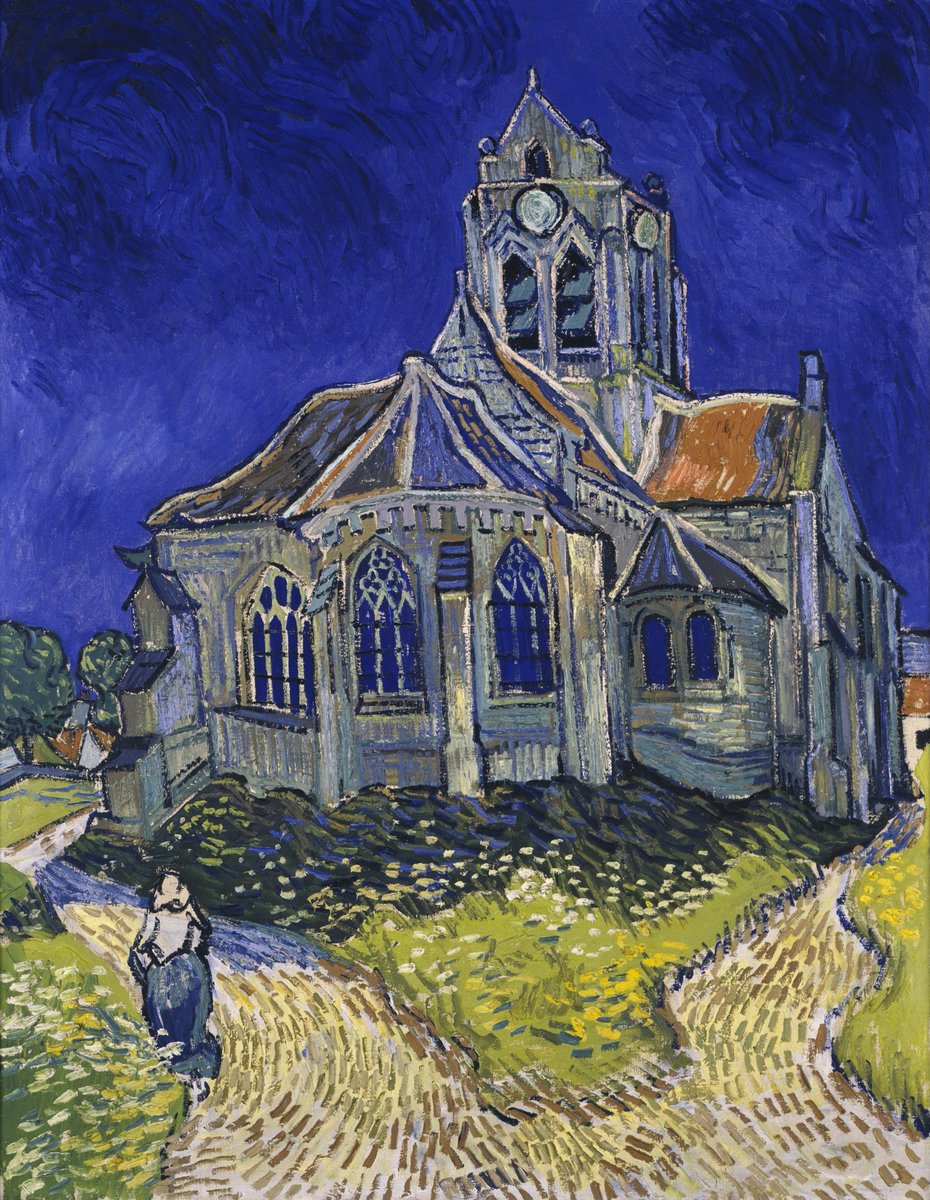 Van Gogh’un 6 yıl içinde “gördüğünü” resmeden bir ressamdan “hissettiğini” resmeden bir sanatçıya dönüşümünü gösteren iki resim:

Solda, babasının papazlık yaptığı köy kilisesini ağır ve realist bir yer olarak çizer.

Sağda, başka bir kilise artık ruh haline dönüşür.