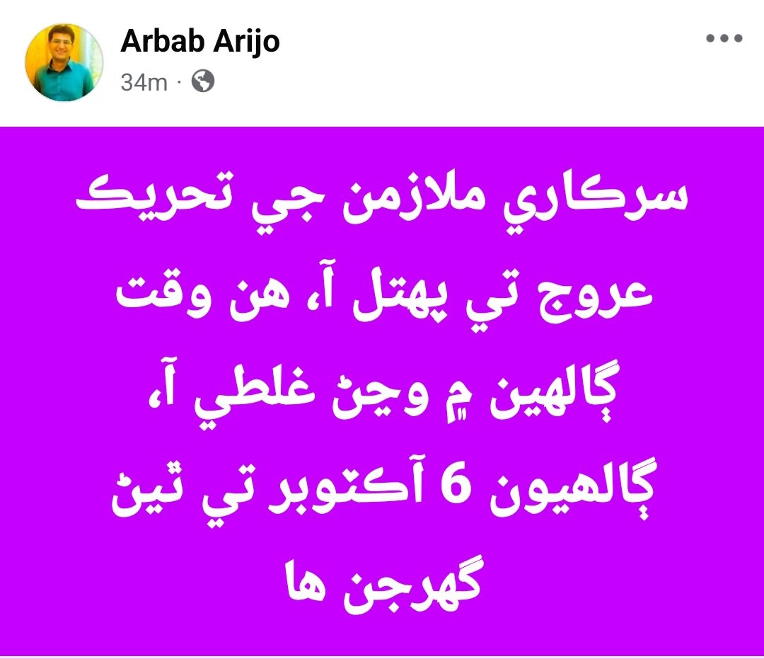 اميد تہ وري ڪوئي نئون لولي پاپ نہ ملندو
#JusticeForSindhEmployees