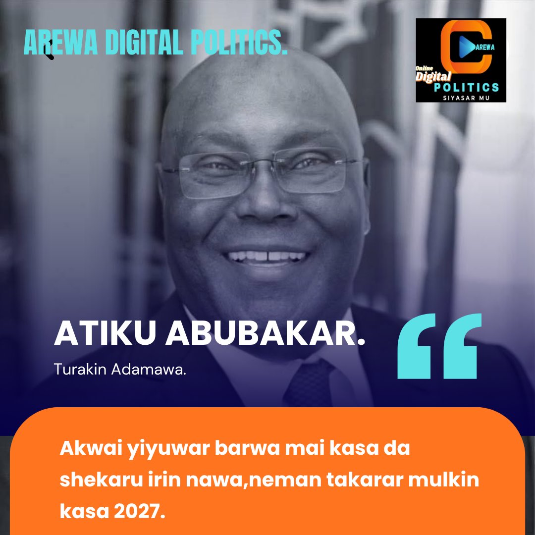 DigitalPol75847's tweet photo. Akwai yiyuwar hakura da takarata 2027. https://t.co/xMqSCmLIIA