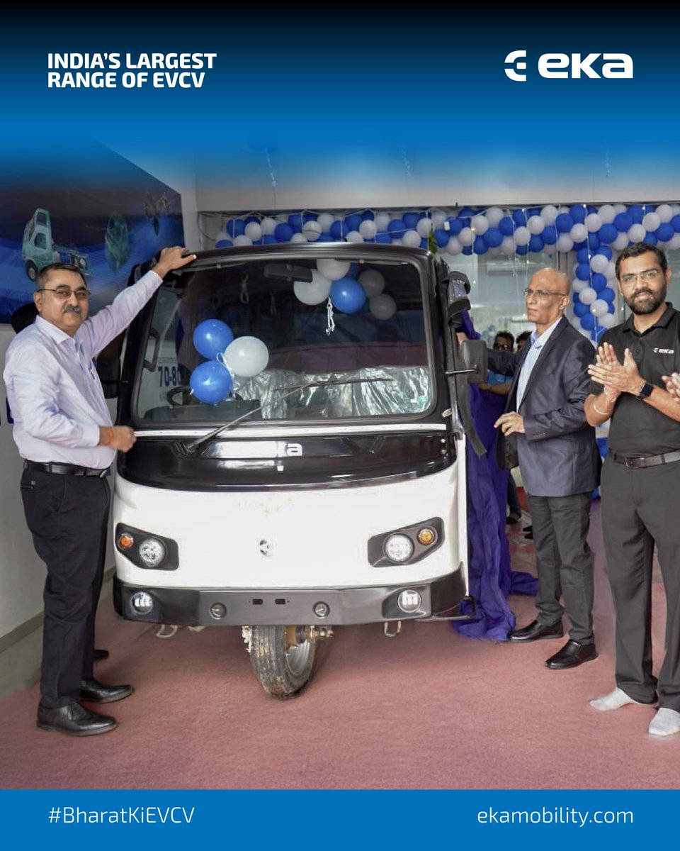 ekamobility's tweet image. @ekamobility  Inaugurates All-Range Electric Vehicle Dealership in Mumbai in Partnership with Rajas Ride
📍 : Next to Parmar Industrial Estate, NH 48, Landmark: Vasai Phata, Vasai (East), District Palghar, Maharashtra -401208

📞 Rajas Motors – 9594971539/9850001923

#EKAMobility