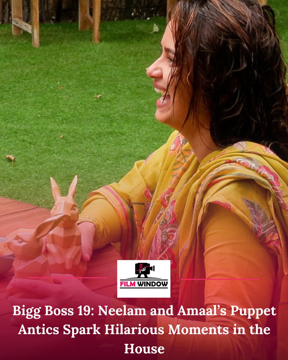 Filmwindow1's tweet photo. ๐ Fun alert in the BB19 house! Neelam and Amaalโs puppet roleplay turns the garden into a laughter zone, with Shehbaaz adding extra drama! ๐คญ๐ฅ
#BiggBoss19 #NeelamAndAmaal #PuppetDrama #BB19OnJioHotstar #24HrsChannel #HouseFun #RealityTVMoments https://t.co/kbIHLhKnY2