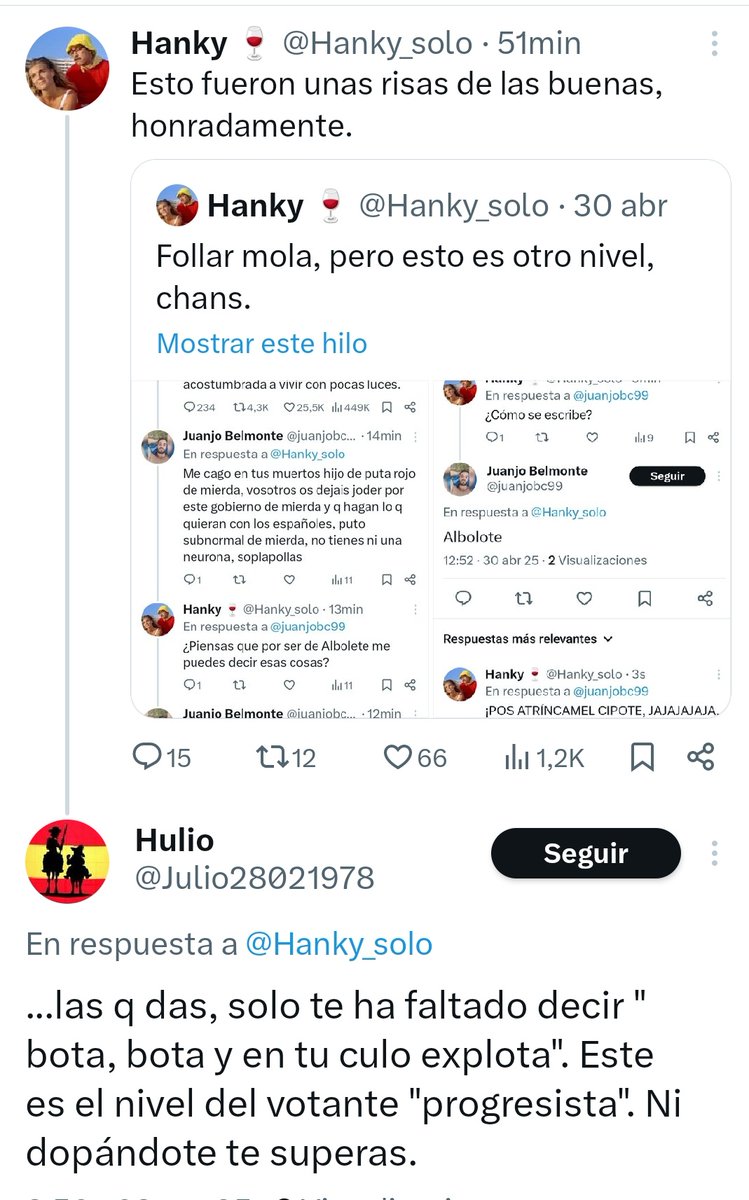 Hanky_solo's tweet photo. Bueno, a Hulio no le ha hecho gracia. Tendré que devolverle el dinero. https://t.co/xHBfTTFrbp