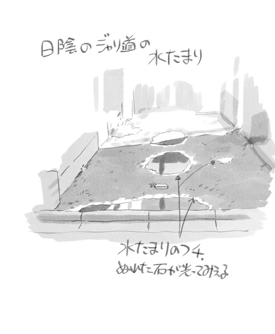 日陰の水たまり 