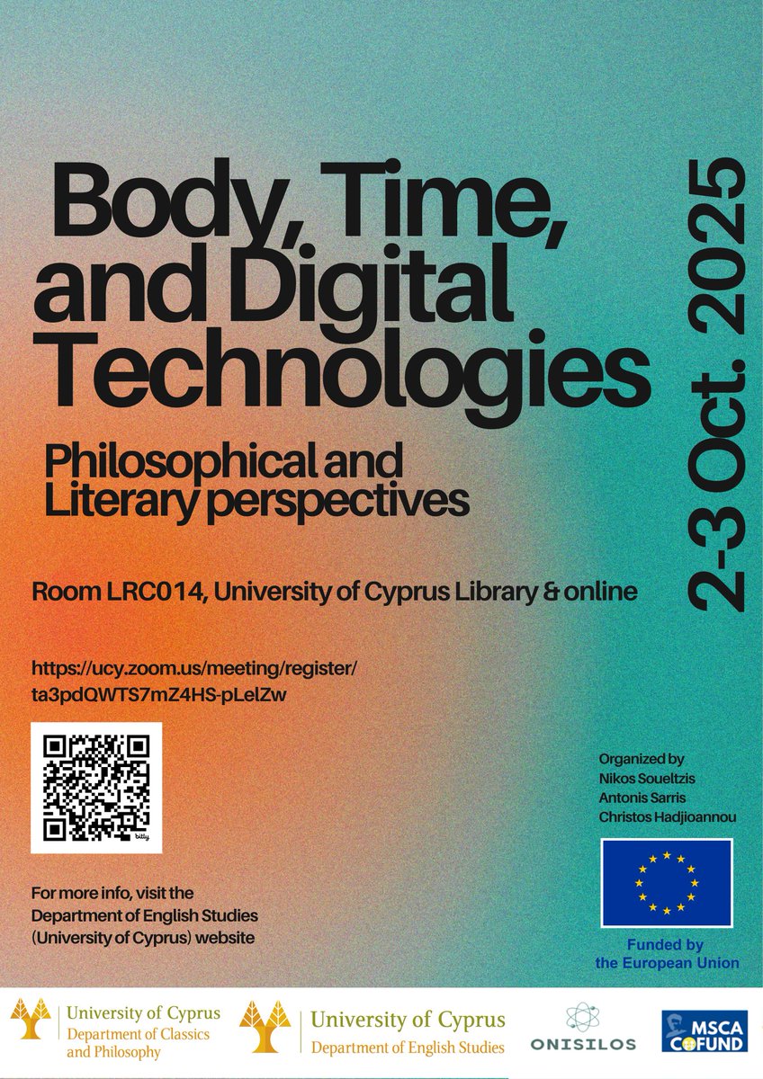 "Reclaiming Tactile Wisdom in the Age of Excarnation: A Carnal Hermeneutics for Digital Reading" başlıklı konuşmamı yapmak üzere birazdan bu çalıştaya dijital olarak bağlanacağım (: