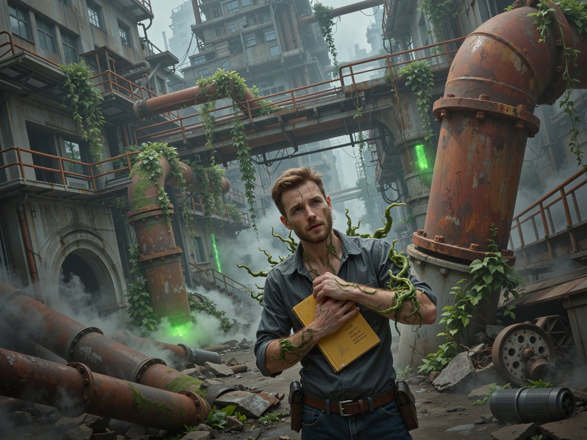 PromptSin's tweet image. Survivor in a post-apocalyptic world. Stay strong, stay alert! 🌿🚧 #PostApocalyptic #Survivalist