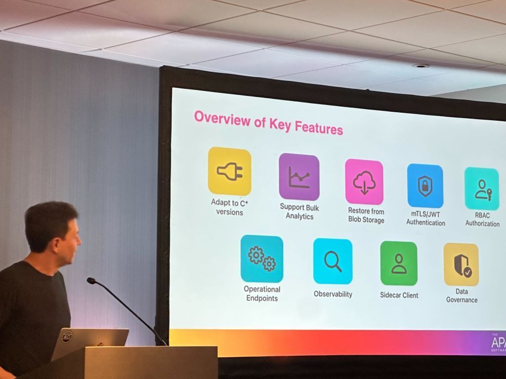 cassandra's tweet image. bsky.app/profile/cassan… 
Saranya Krishnakumar and Francisco Guerrero presenting
The Road Ahead: Next steps for Cassandra Sidecar post v0.1