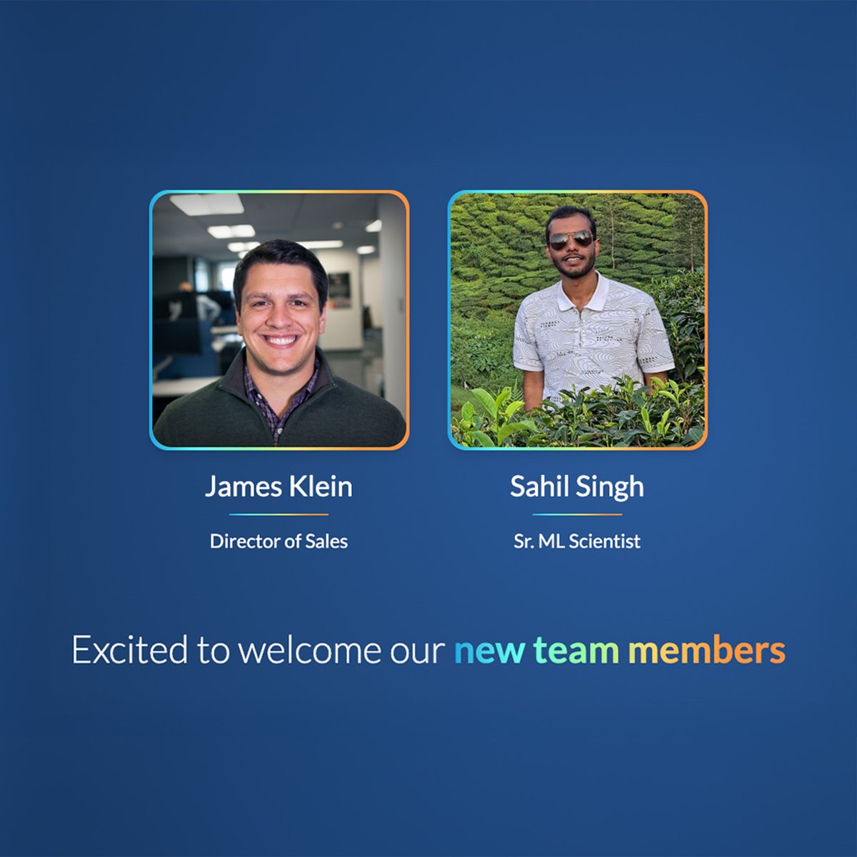 Proud to welcome our newest colleagues to Prezent. 🩵
We're thrilled to have you on board. 🚀

James Klein, Sahil Singh