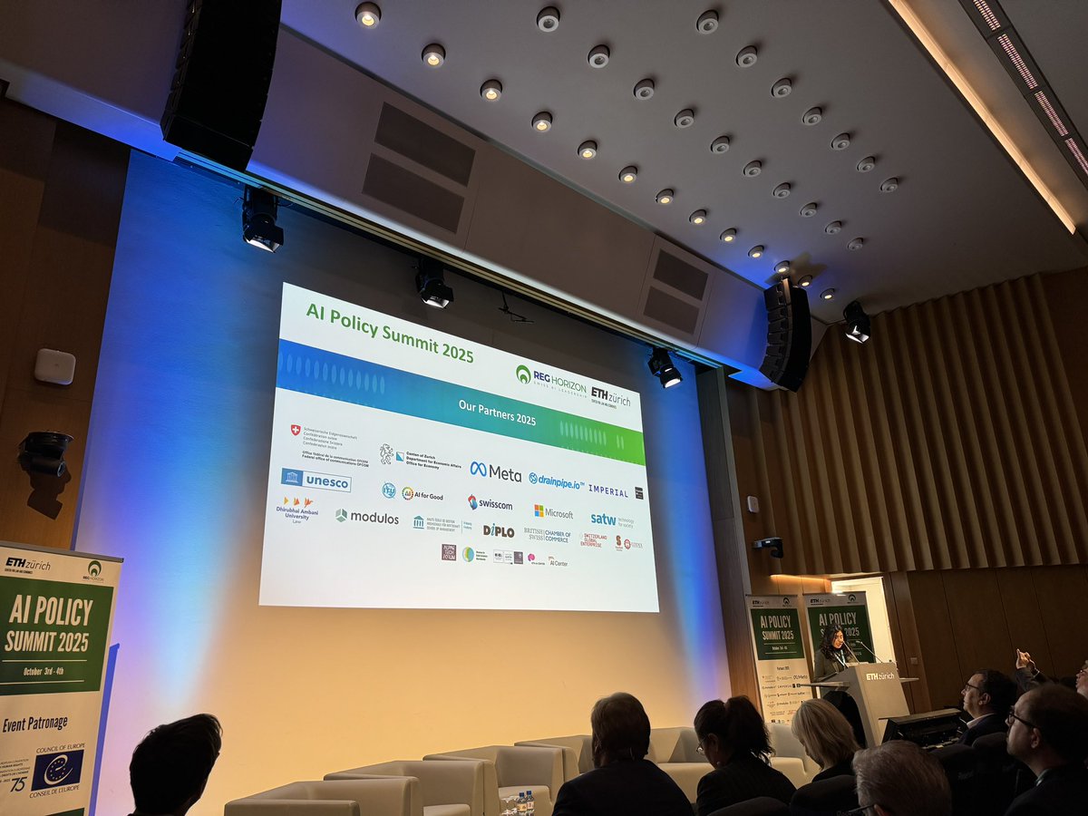 AI Policy Summit 2025 is now live from ETH Zurich! 🔥