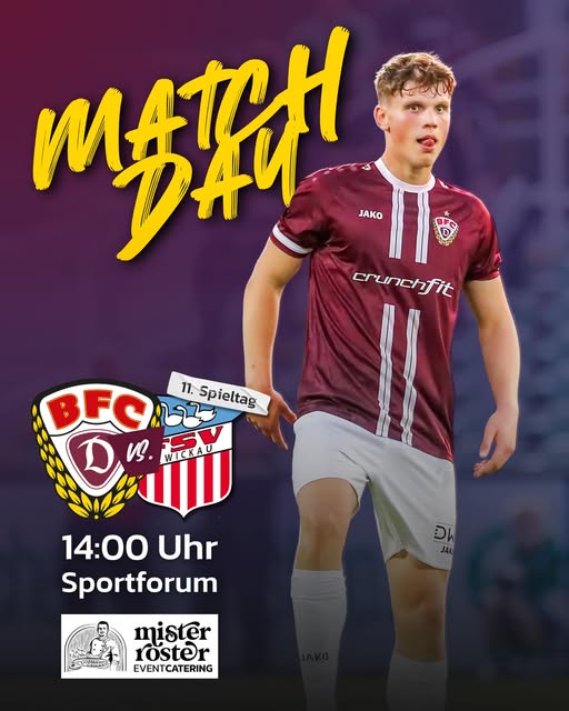 BFCDynamo's tweet photo. Feiertag ist Familienzeit, auf ins Sportforum! Um 14:00 Uhr empfängt unser #BFCDynamo den @FSVZwickau. Tickets gibt es an der Tageskasse. #BFCFSV https://t.co/fksNcuKcl7