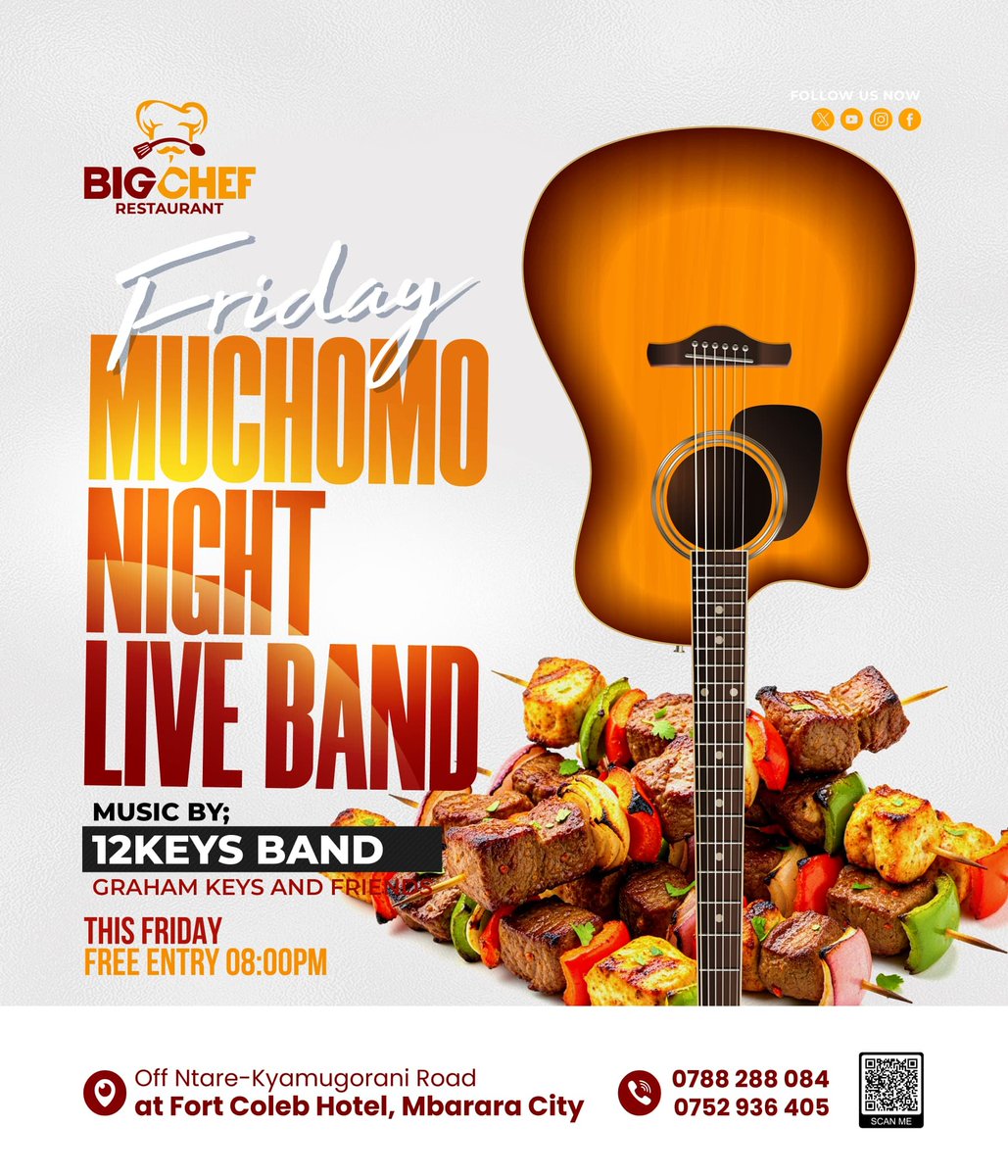 BigchefR's tweet image. #FridayNightLive 

The Friday for charcoal roasts is on!

Enjoy your favourite goat muchomo tonight alongside sweet sounds by @12keysband