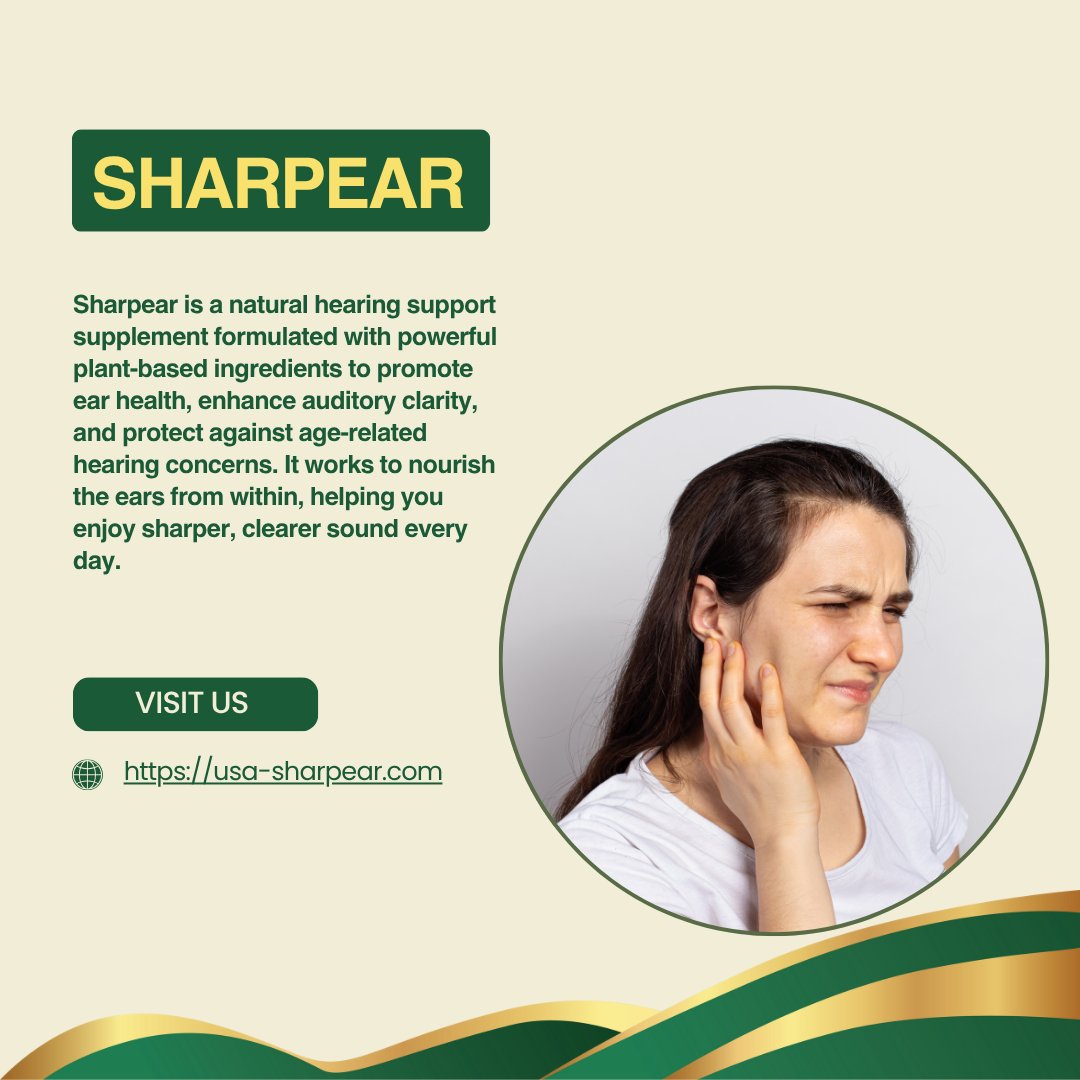 Healthgrap1m3r's tweet image. 💚SharpEar combines herbs, plant extracts, and essential nutrients to support long-term ear health, soothe discomfort, and enhance hearing clarity. 
Visit us: usa-sharpear.com

#SharpEar #HearingHealth #EarWellness #BetterHearing #HealthyEars #EarCare