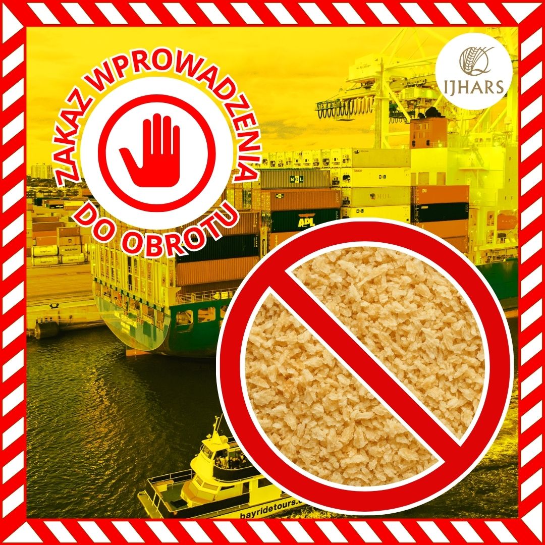📣 #IJHARS w Gdańsku wydała decyzję o zakazie wprowadzenia do obrotu na teren Polski partii płatków typu panko, o łącznej masie 4 ton, importowanych z Korei Południowej, ze względu na liczne błędy w oznakowaniu. 
Decyzji nadano rygor natychmiastowej wykonalności. 🚫🚢