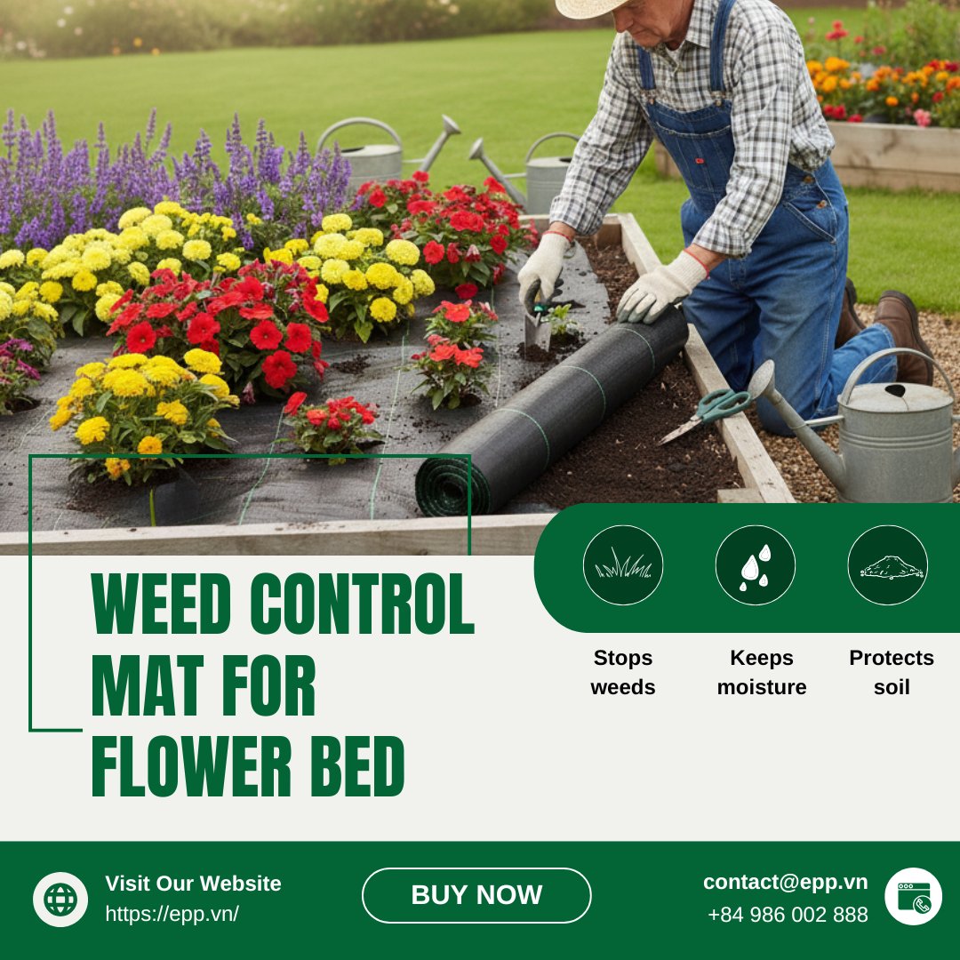 EppFibc's tweet image. 🌸 Protect your blooms with Weed Control Mats 🌿✨
Your flower beds deserve more than just beauty—they deserve protection! Weed control mats create a safe, clean environment where your flowers can thrive by: 
🌐 Website: epp.vn - 
+84 986 002 888 - contact@epp.vn