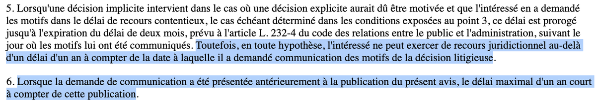 Contentieux administratif : De façon inédite, le <a href="/Conseil_Etat/">Conseil d'État</a> juge que le délai raisonnable « Czabaj» s'applique aux décisions implicites *même après demande de communication de ces motifs*.

Mais ce délai (un an en principe) commence à courir à compter du jour de cette demande.