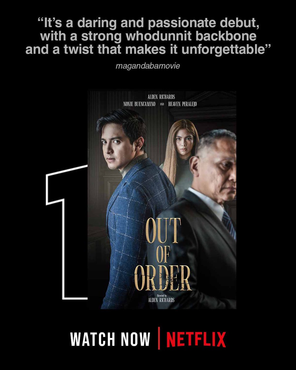 Alden Richard's directorial debut is the #1 MOVIE on NETFLIX today!

Watch and find out the truth!
#OutOfOrderNetflix
#AldenRichards #HeavenPeralejo