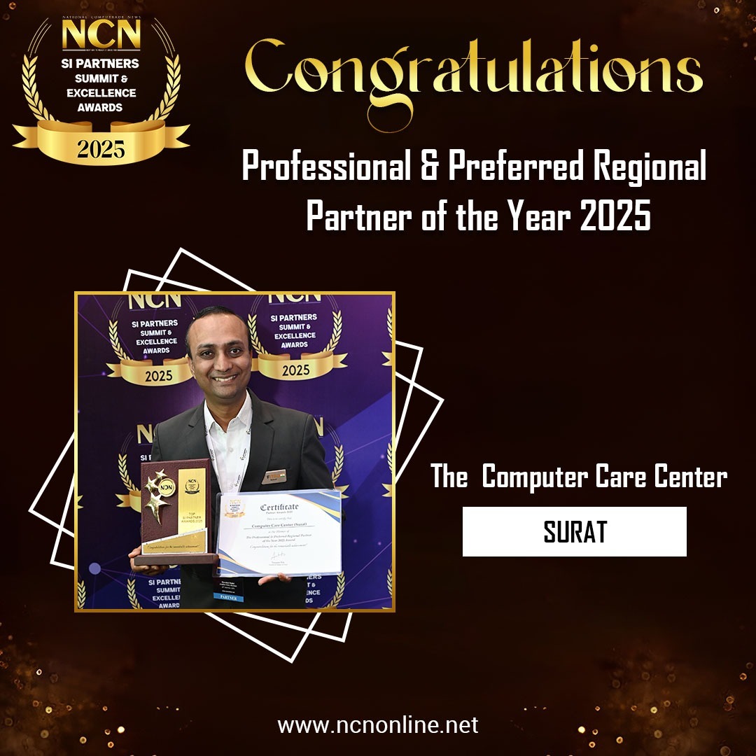 ncnmagazine's tweet image. The Computer Care Center (Surat) Wins Professional &amp;amp; Preferred Regional Partner of the Year 2025 at 4th NCN-SI Partners Summit 2025!

Glimpse Link: photos.app.goo.gl/BQCxj39xaabRDz…

Glimpse Video Link: youtu.be/YflXqdBNQSE

#ComputerCareCenter @ncnmagazine #SIPartnersSummit #ncn