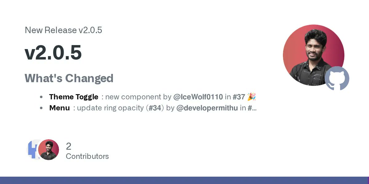 DeveloperMithu's tweet image. TallCraftUI New Release V2.0.5  🎉

#laravel #livewire #tallstack #components #tallcraftui