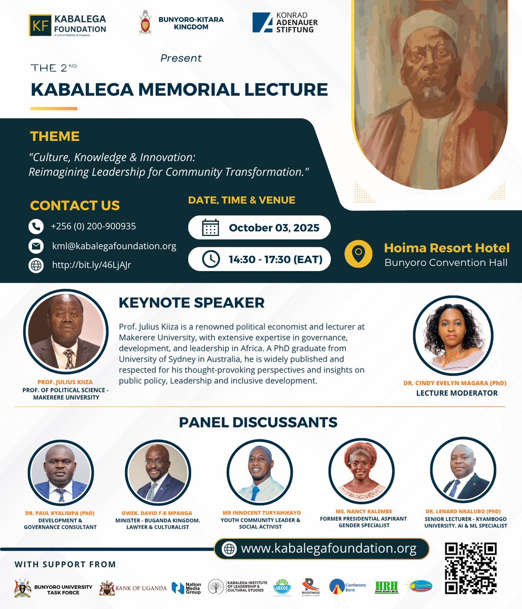 iRaymondMugume's tweet photo. Looking for someone to join me this afternoon at the Kabalega Memorial Lecture at Hoima Resort Hotel.

Ideally, someone curious and knowledgeable about culture and leadership. I’ll bring the good vibes for the cocktail & campfire, plus a few thought-provoking questions on the relevance of cultural institutions in driving industrial development.