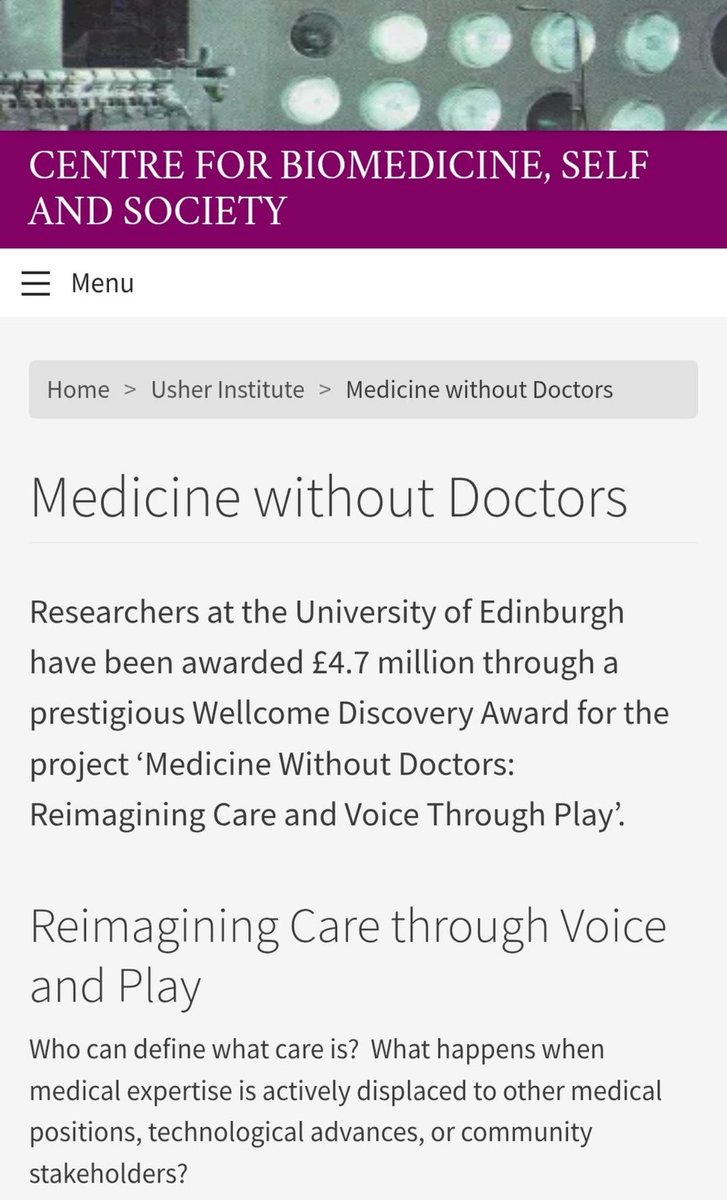 Dr_Done_'s tweet image. ‼️ OK this is insane, read full post ‼️
‘MEDICINE WITHOUT DOCTORS’
In other words: Medicine without knowledge
Who wants this?
Well, this is who is behind the £4.7M project to phase out doctors from medicine
‘Dr Ingrid Young’, another HISTORY graduate who has inserted…
