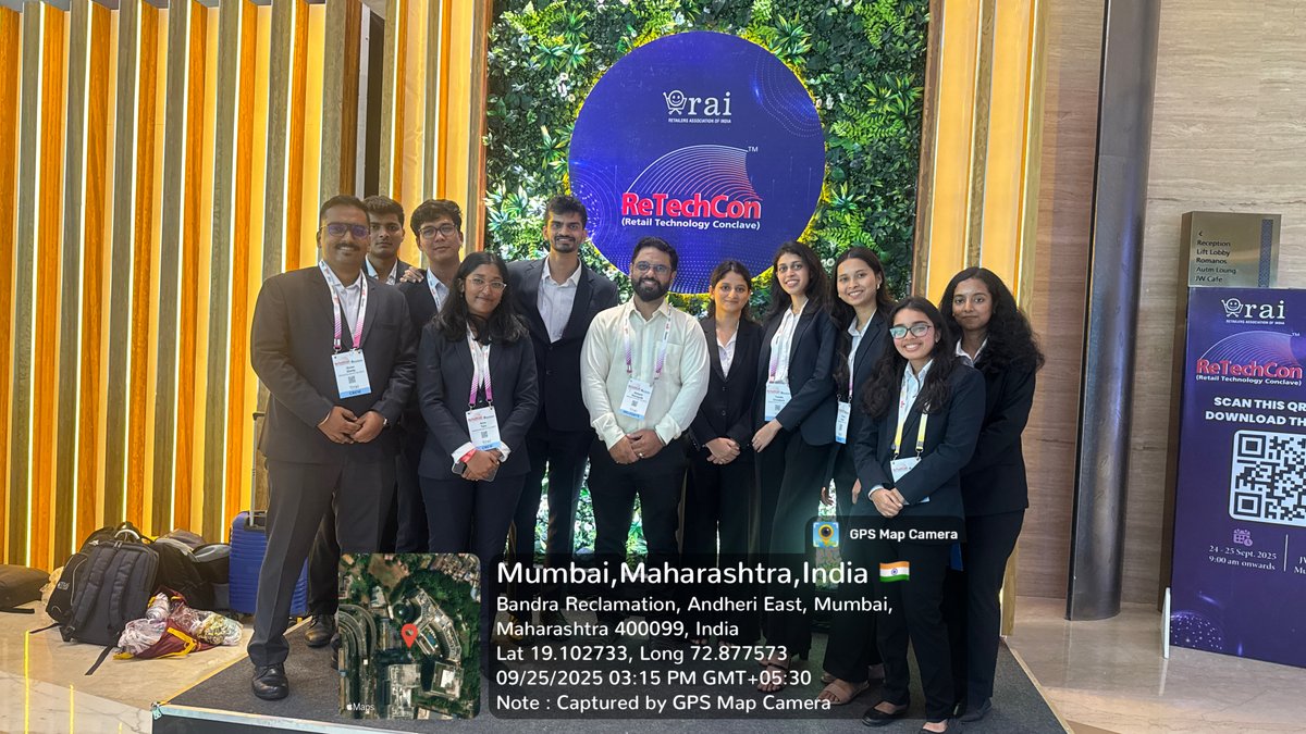 METedu's tweet image. Students of MET Asian Management Development Centre, MET Institute of Management &amp;amp; MET Institute of PGDM participated in #ReTechCon / Retail CFO Summit 2025 by @rai_india. A perfect blend of insights, networking &amp;amp; exposure—bringing classroom learning to life! 🚀