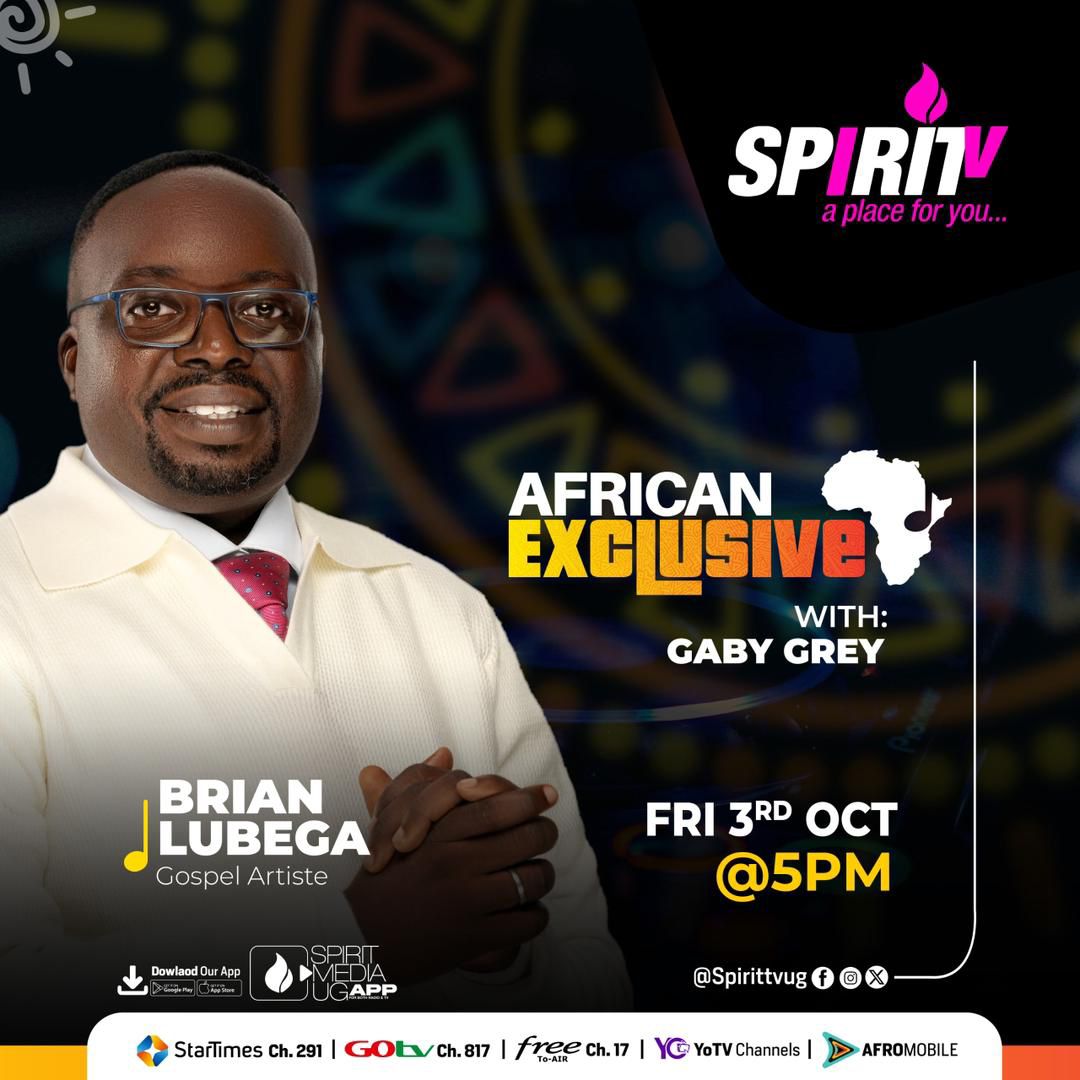 Good morning people of God 🥰🤗
Today we're on <a href="/spirittvug/">SPIRIT TV</a> at exactly 5pm on the #AfricanExclusive.

Don't forget to tune in know more about the upcoming worship night with <a href="/brianlubegaug/">Brian Lubega music</a> .

Get your ticket now from 👇👇 karitickets.com/event/BRIAN_LU… 

#YazirwanaConcert